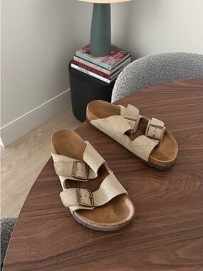 Taupe Birkenstocks Sandals